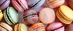 Vibrant Assortment Of Delectable Macarons In Various Hues And Flavors