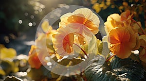 Vibrant Autumn Begonias: Hyperrealistic Hd Rendering With Unreal Engine 5