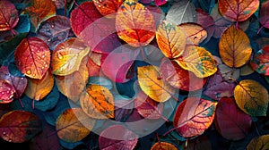 Vibrant Autumn Foliage: A Burst of Colorful Leaves in the Fall