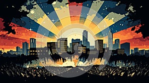 Vibrant background with adjusted light rays creating a dynamic visual experience