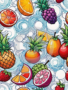 Vibrant background with appetizing refreshing fruit at its peak ripeness.