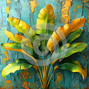 Vibrant Banana Leaves Painting