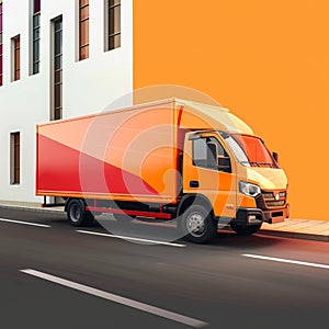 Vibrant banner promotes swift and secure parcel delivery solutions