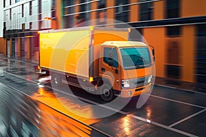 Vibrant banner promotes swift and secure parcel delivery solutions photo