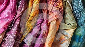 Vibrant Batik Fabrics with Traditional Patterns