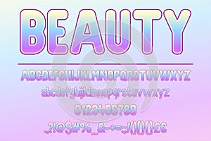Vibrant Beauty Gradient Color Font Set