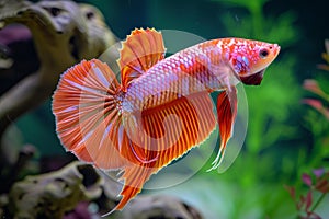 Vibrant Beta fish. Generate Ai