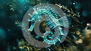 vibrant bioluminescent jellyfish underwater