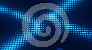 Futuristic data stream glowing particles background