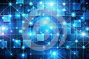 Vibrant Blue Abstract Tech Pattern Background