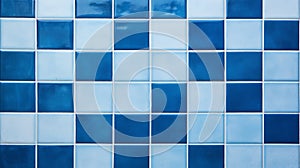 Vibrant Blue And White Tiled Wall Panels With Diverse Color Palette