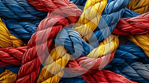 The vibrant braided ropes.AI generated image