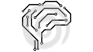 Vibrant brain circuit artwork symbolizing innovation, artificial intelligence, and modern technology solutions for creative