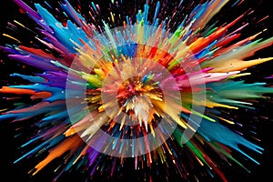 Vibrant Burst: Abstract Color Explosion