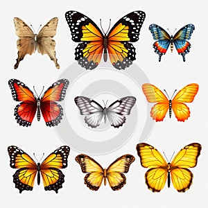 Vibrant Butterflies: Hyper-realistic Animal Illustrations In Iconographic Motifs photo