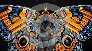 Vibrant butterfly wings in detailed photorealistic style, inspired by marsel van oosten