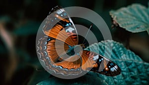Vibrant butterfly wings showcase natural beauty and symmetry in nature generated by AI
