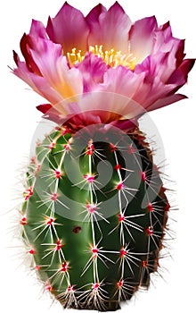 A vibrant cactus flower in full bloom.