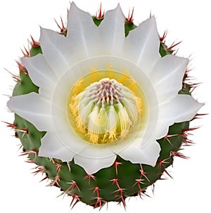 A vibrant cactus flower in full bloom.