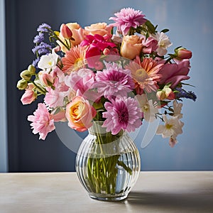 Vibrant and Captivating Bouquet of Colorful Spring Flowers