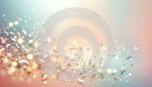 Vibrant Celebration Confetti Background with Sparkles, AI Generated