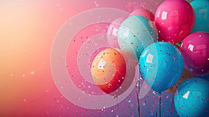 Vibrant Celebration: A Festive Birthday Background with Bright Colors