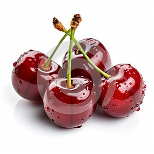 Vibrant Cherry Still Life: Creative Commons Attribution Photo With Clipping Path