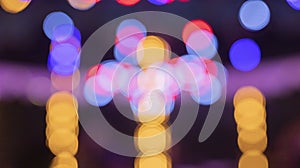 A vibrant circular shape bokeh or blur lights