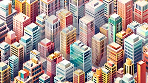 Vibrant Cityscape With Tall Buildings