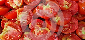 Vibrant close-up of fresh, organic tomatoes, oozing with juiciness and bursting with flavor