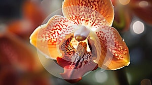 Vibrant Close-up Of Orchid With Sharp Details And Blurred Background