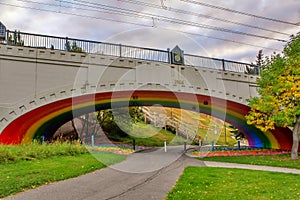 Vibrant Cloudscape Over The Rainbow Bridge photo