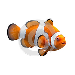 Vibrant Clownfish on a White Background