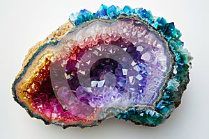 Vibrant Cluster Geode Druzy with Crystalline Structures