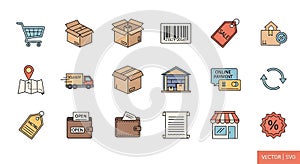 E-commerce and Retail Icons Set