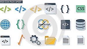 Web Development and Programming Icon Set