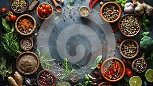 Spices and Herbs Arrangement