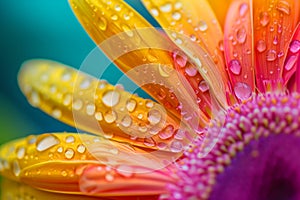 vibrant color concept. colors of rainbow. bright colorful multicolored gerbera flowers. Bunch of multi coloured gerberas. Bright