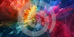 Vibrant Color Explosions Abstract Background Artistic Design Explosion Wallpaper.