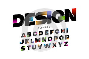 Vibrant color modern font