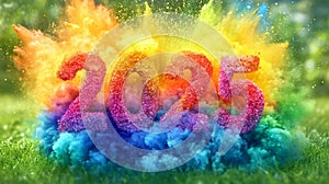 Vibrant Color Splash Abstract Artwork for Creative Projects Generative AI