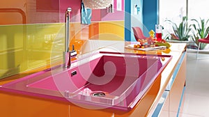 Vibrant Colored Ceramic Sink for Modern Kitchens