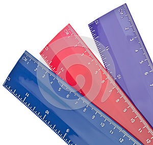 Vibrant Colored Ruler Back to School Concept