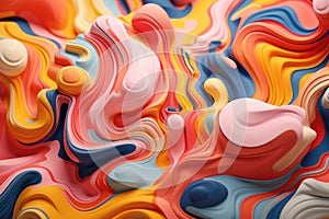 Vibrant Colored Surface Close-Up View