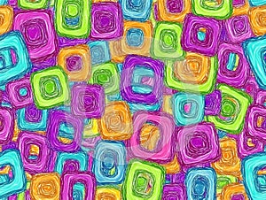 Vibrant Colorful Abstract Square Pattern Background Good Resolution Stock Photo