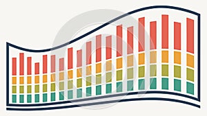 Vibrant Colorful Audio Equalizer Bars Visualization, vector design Generative AI