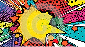 Vibrant Colorful Comic Book Style Explosion Background