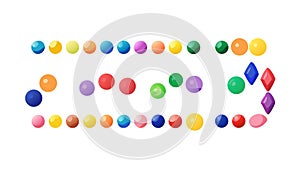 Vibrant Colorful Dots and Shapes Playful Pattern, vector design Generative AI