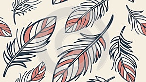 Vibrant Colorful Feathers Vector Seamless Pattern, vector design Generative AI