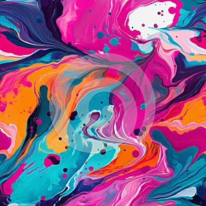 Vibrant And Colorful Fluid Formations: A Psychedelic Illustration photo